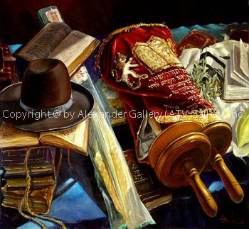 Still Life With Hat And The Torah by Alex Levin