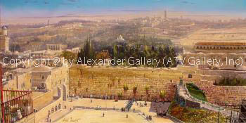 Afternoon Prayers by the Western Wall by Alex Levin