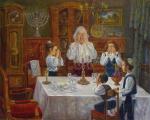 Welcoming the Shabbos. by Victor Brindatch