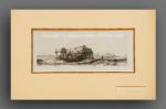 Landscape with a Cottage and Hay Barn: Oblong . by Rembrandt Harmensz. van Rijn.