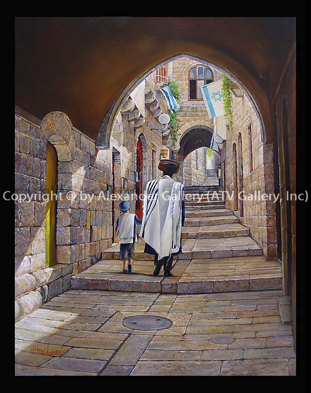 Shabbat at the Jewish Quarter in Jerusalem. 