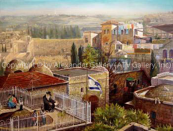 View at the Kotel by Alex Levin