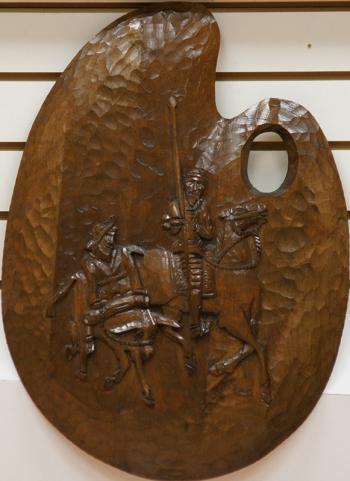 Don Quixote ,on wood,Handmade