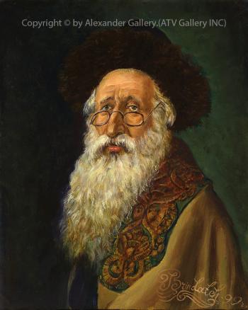 Portrait of Hassid. by Victor Brindatch